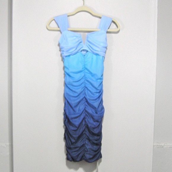 COMMENSE SIZE SMALL OMBRE MESH BODYCON DRESS - Picture 1 of 10